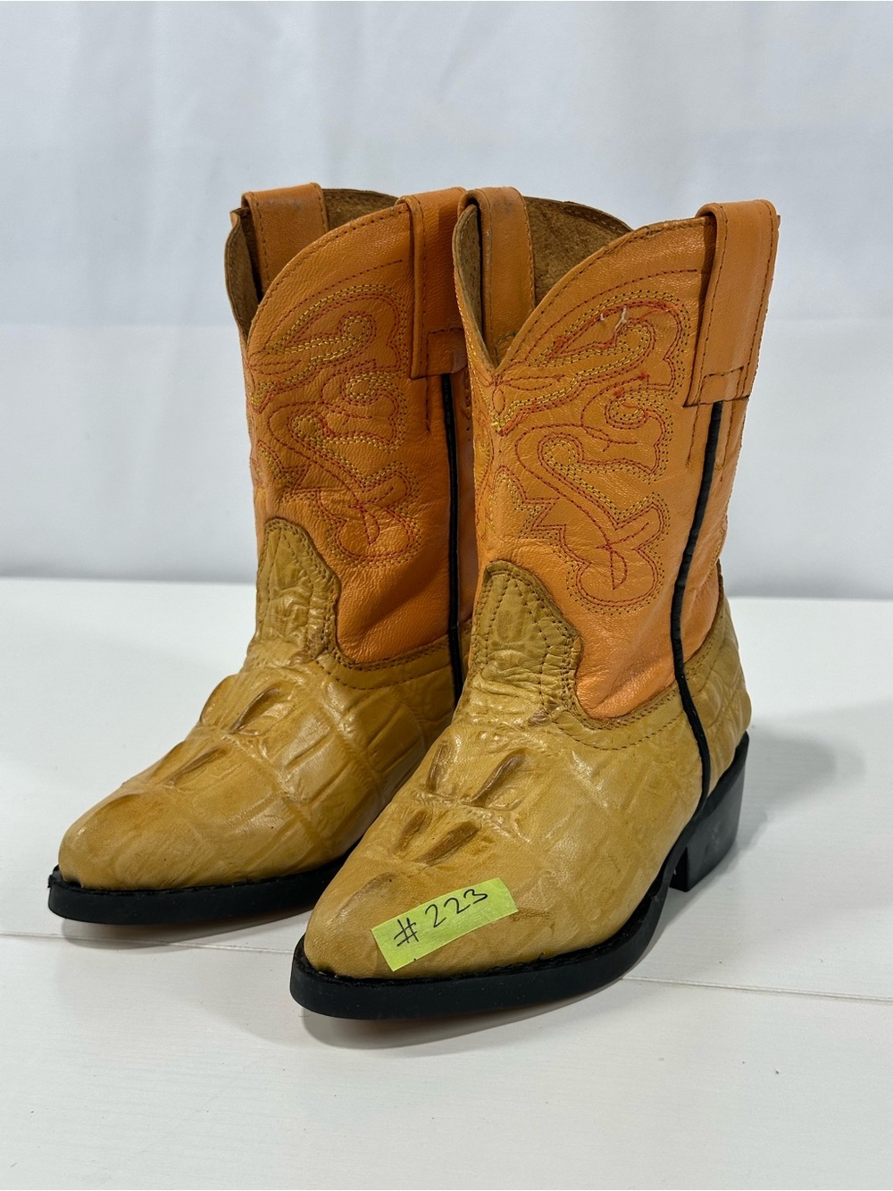 #223 Kids Pony Leather Cowboy Boots